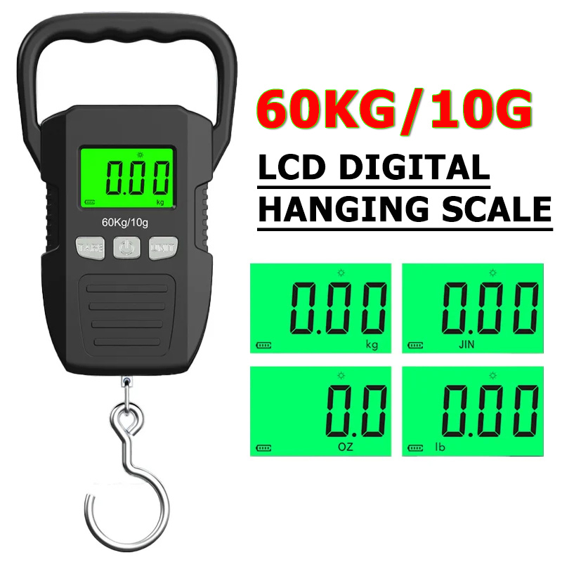Tape Dispenser Weighted - 60kg/10g LCD Digitale Hangende Schaal Elektronische