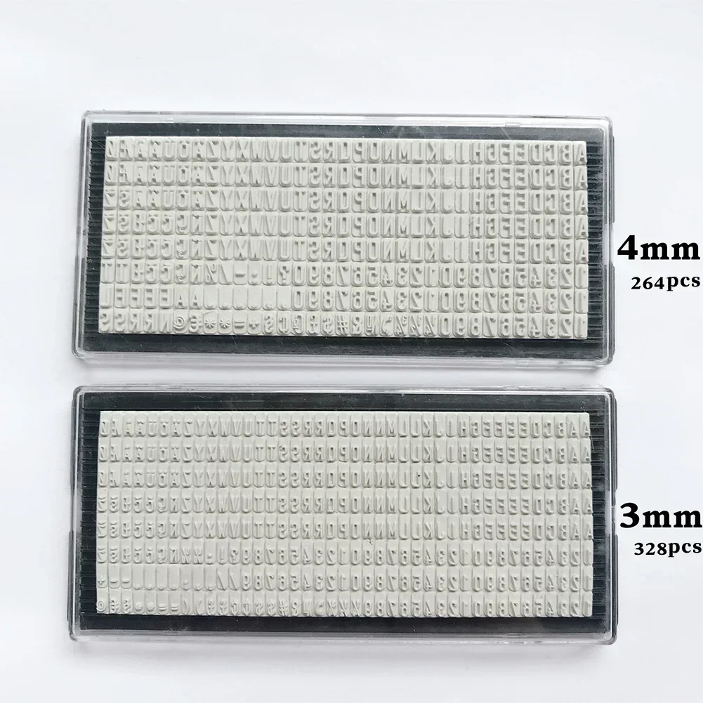 Rubber Date Stamp - 3mm/4mm/6.4mm DIY Gepersonaliseerde Stempel Digitale Letters