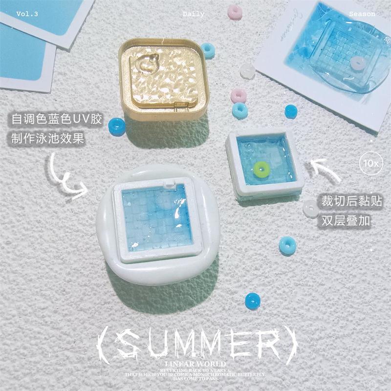 Wax Seal Stamp Set - Nieuwe Lakzegel Stempel Zomer Zwembad Reliëf