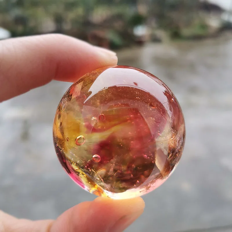 Paper Weight Crystal - 40mm geglazuurde kralen bal kristal draak