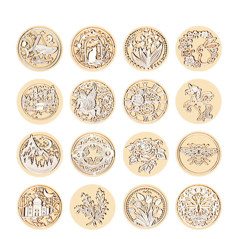 Wax Seal Stamp Set - Sterrenhemel Lotus Roos Patroon Lakzegel Stempel