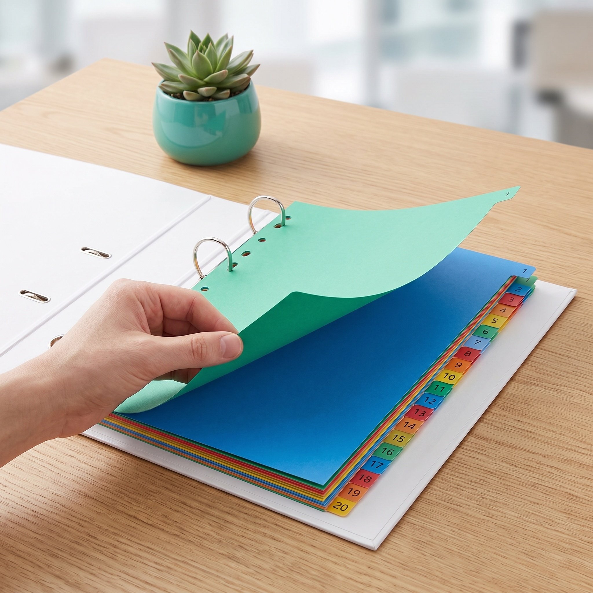 Tab Divider A4 - A4 Kleurrijke Plastic Tabbladverdelers voor Mappen