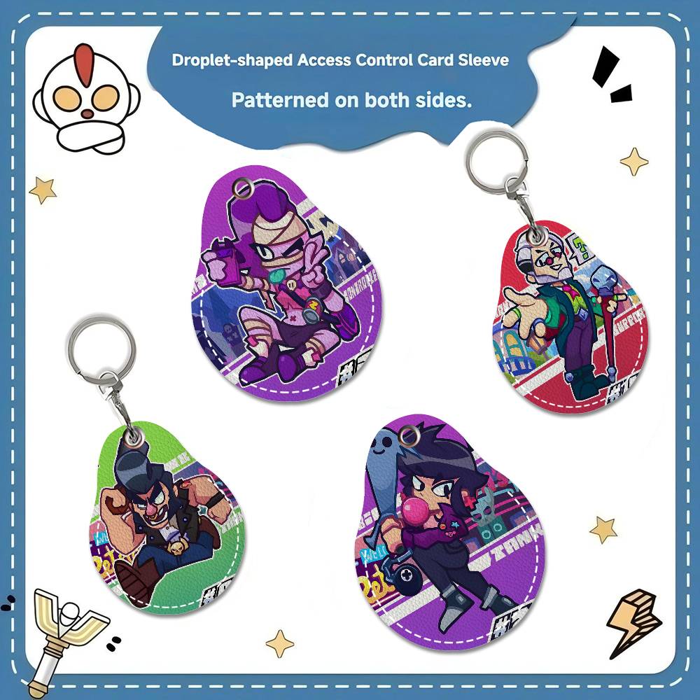 Card Index Box - Game Brawl S-stars PU Kaarthouder Sleutelhanger
