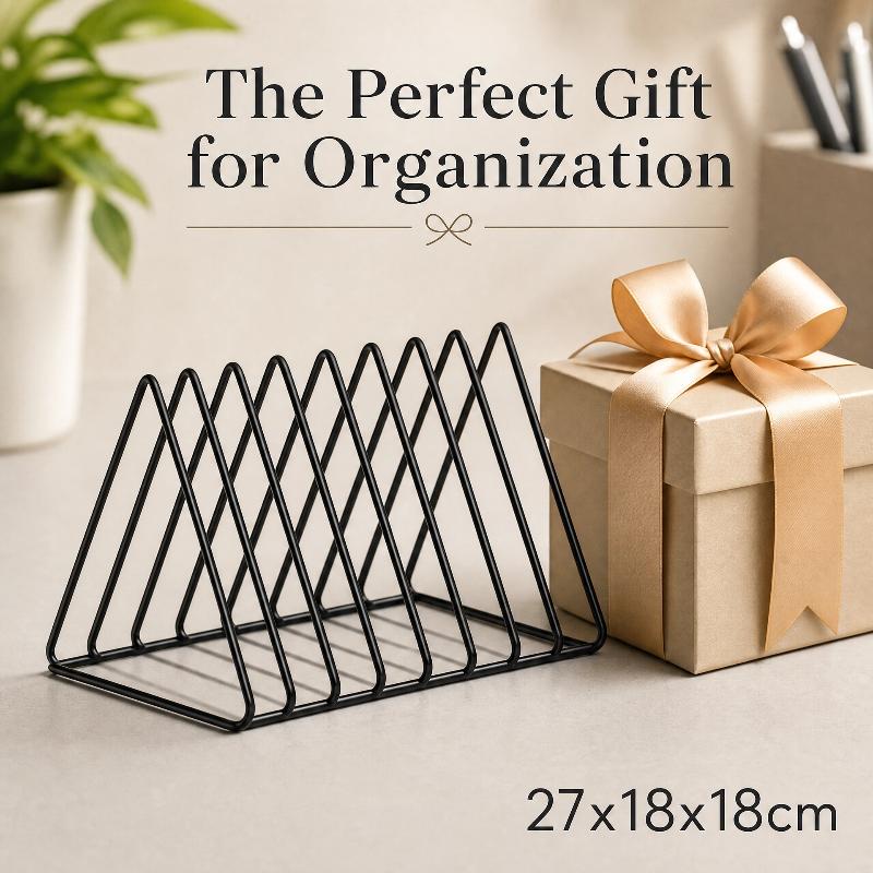 Magazine Holder Rack - 5/9 Grid Storage Rack Driehoekige ijzeren