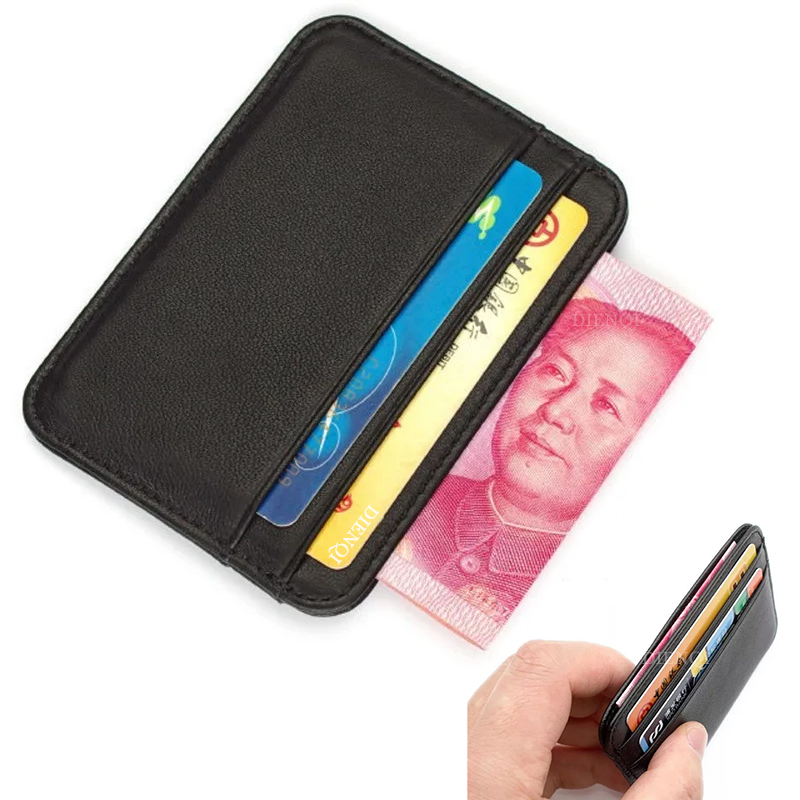 Index Card Holder - Echt lederen bezoekkaarthouder Heren zakelijke identiteitskaart