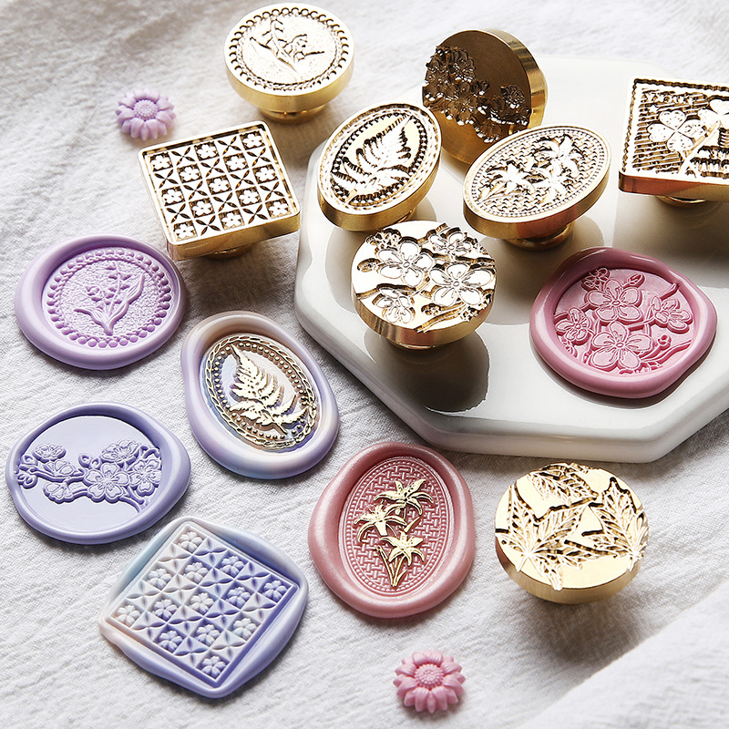 Wax Seal Stamp Set - Retro Lakzegel Stempel Lente Bloemen Sakura
