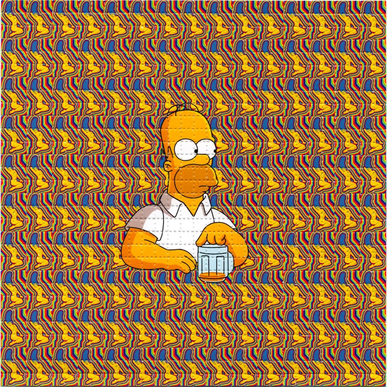 Ink Blotter Paper - Naked Marge Psychedelische LSD/Zuurvrij Blotter Art