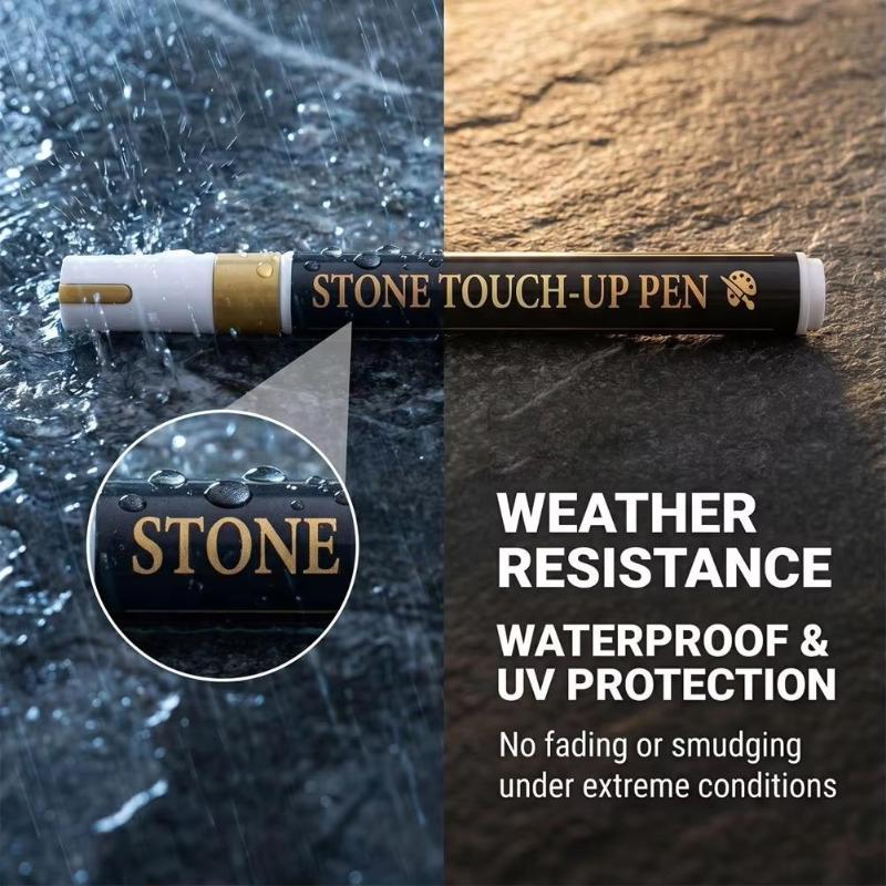 Correction Pen Fine - Snel drogende grafsteenmarkeringspen, waterdicht, weerbestendig, fijne