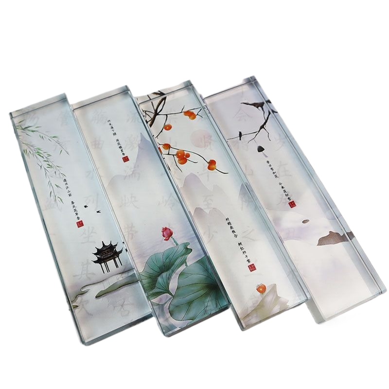 Book Weight Glass - Glazen presse-papier Traditioneel Chinees - Vier