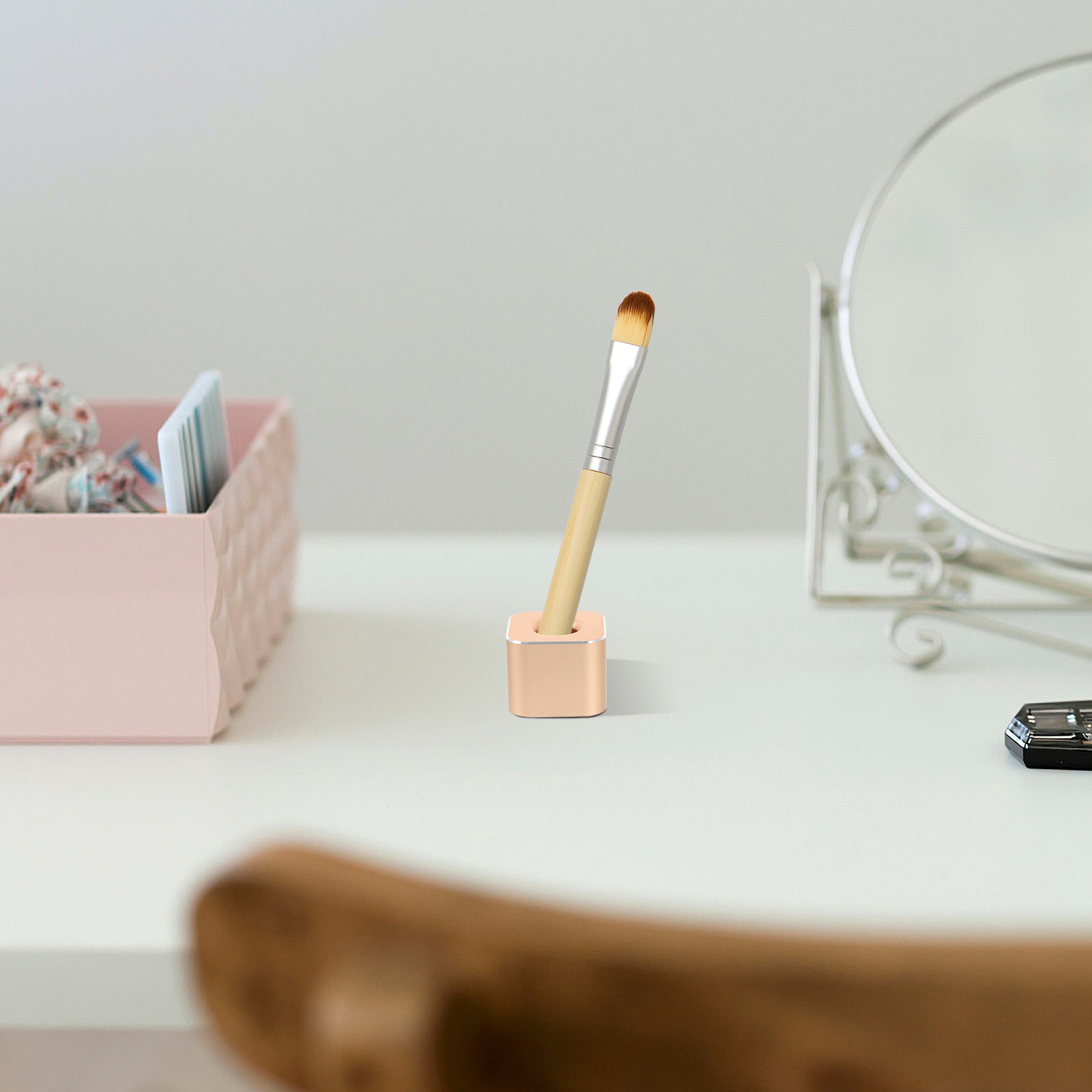 Pen Rest Single - Aluminiumlegering enkelvoudige penhouder, signatuurpensteun, bureaubladopslag voor