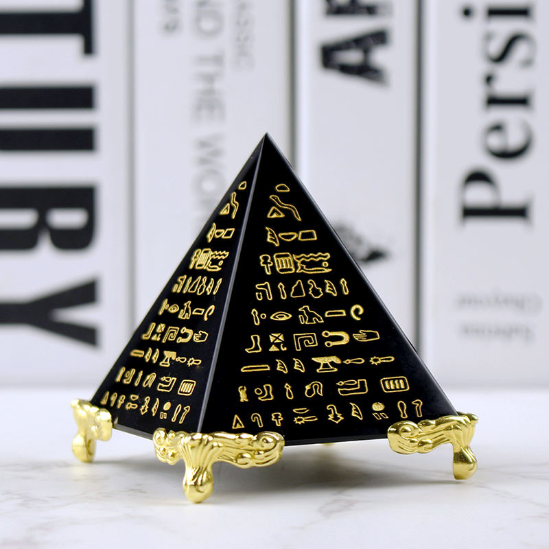 Paper Weight Crystal - Egypte Kristal Obsidiaan Piramide Model Natuurlijke