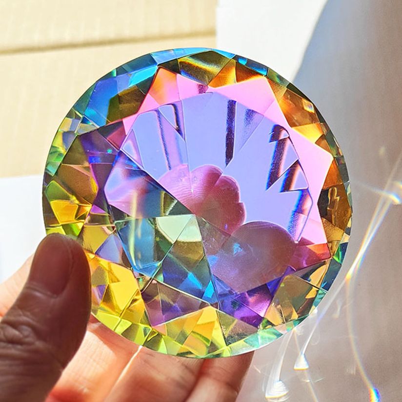 Paper Weight Crystal - 30-80mm AB Kleurrijke K9 Kristal Diamant