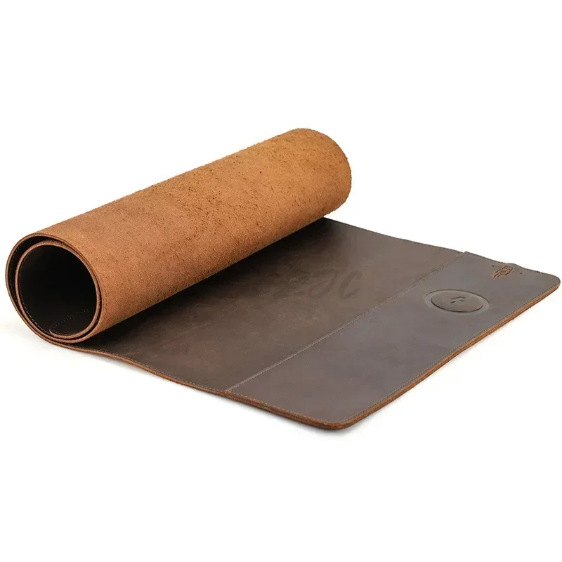 Vintage koeienhuid muismat met - Leather Desk Pad recensie en prijs