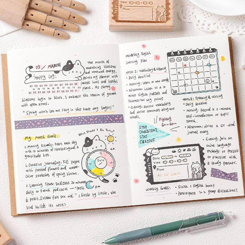 Leuke Kat Houten Rubberstempel - Rubber Date Stamp recensie en prijs