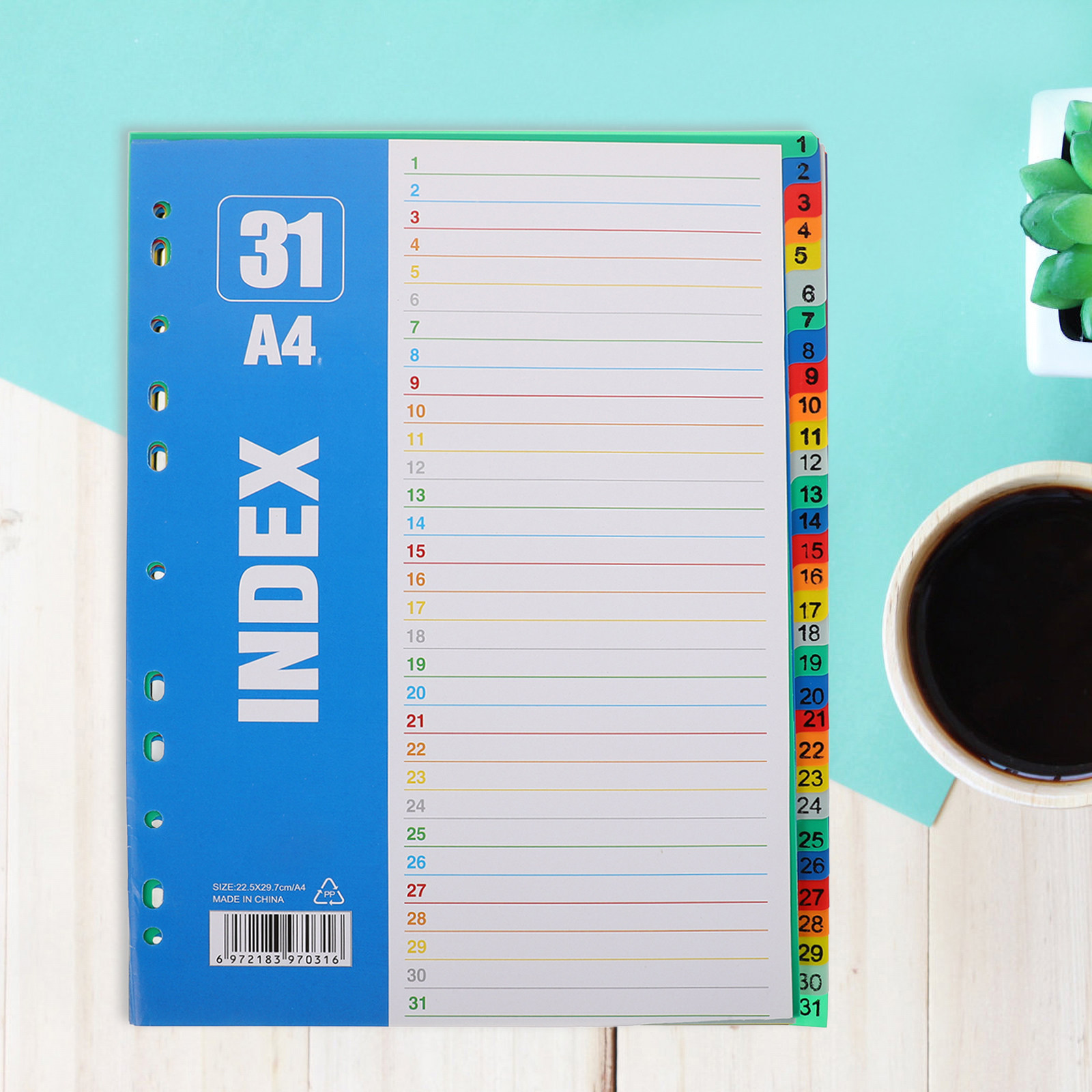 1 set A4 11-gaats nummerbladen - Tab Divider A4 recensie en prijs