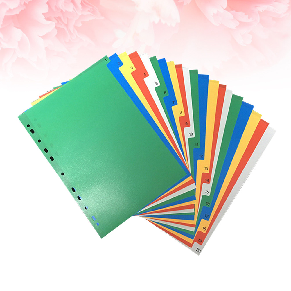 40 stuks A4 felle kleuren inde - Tab Divider A4 recensie en prijs