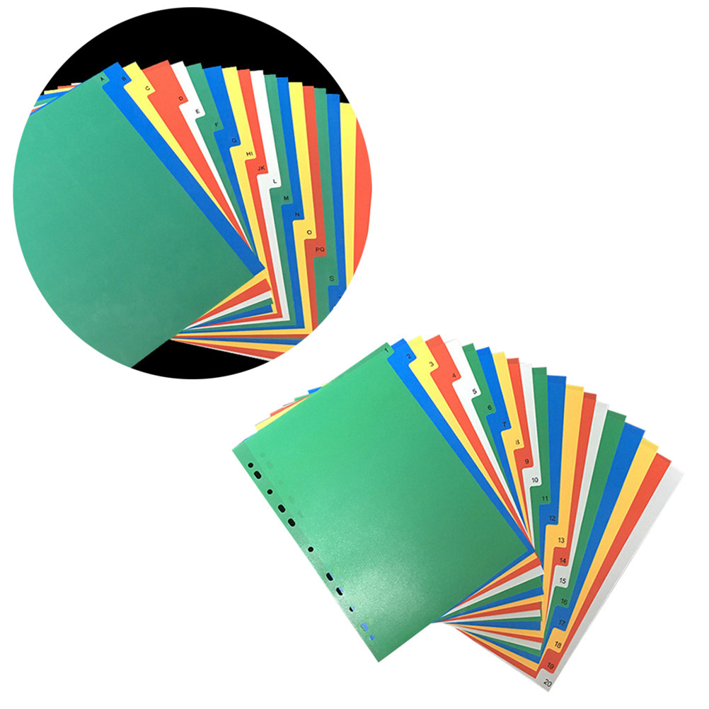 40 stuks A4 felle kleuren inde - Tab Divider A4 recensie en prijs