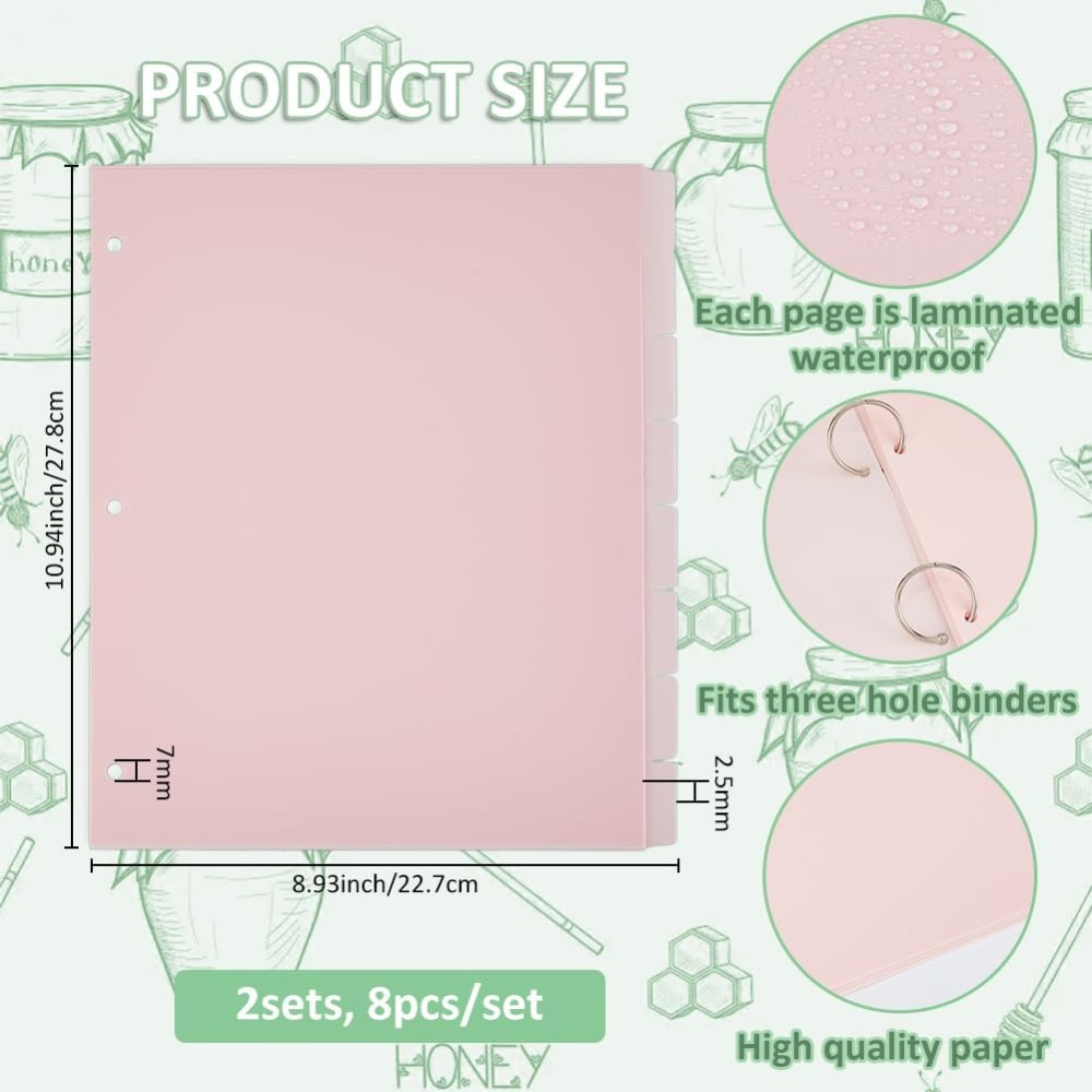 16 vellen 3 ringen A4 roze bin - Tab Divider A4 recensie en prijs