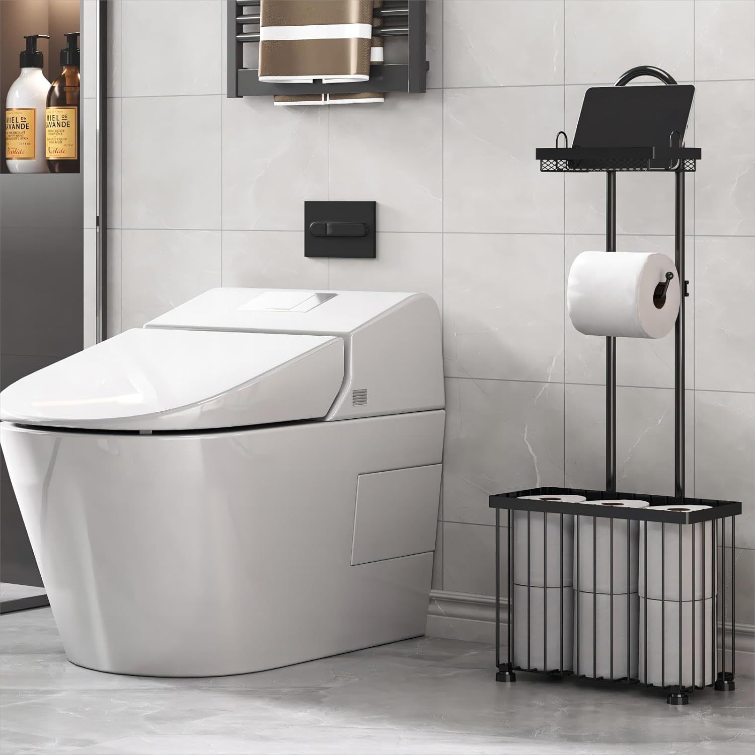 Zwarte huishoudelijke toiletro - Magazine Holder Rack recensie en prijs