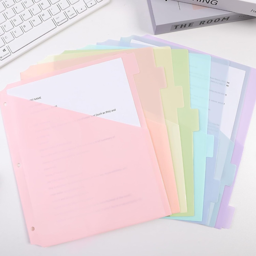 8 stuks Duurzame A4 Pastel Bin - Tab Divider A4 recensie en prijs