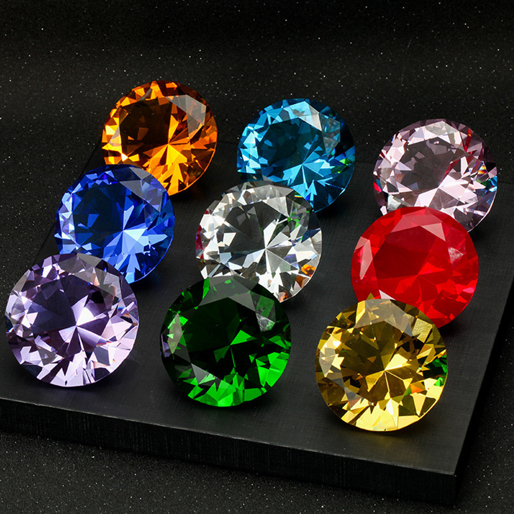 10-kleuren kristal diamantvorm - Paper Weight Crystal recensie en prijs