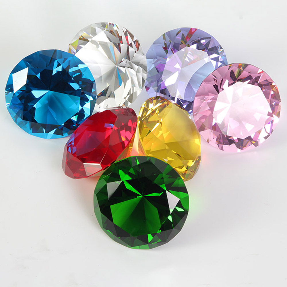 10-kleuren kristal diamantvorm - Paper Weight Crystal recensie en prijs