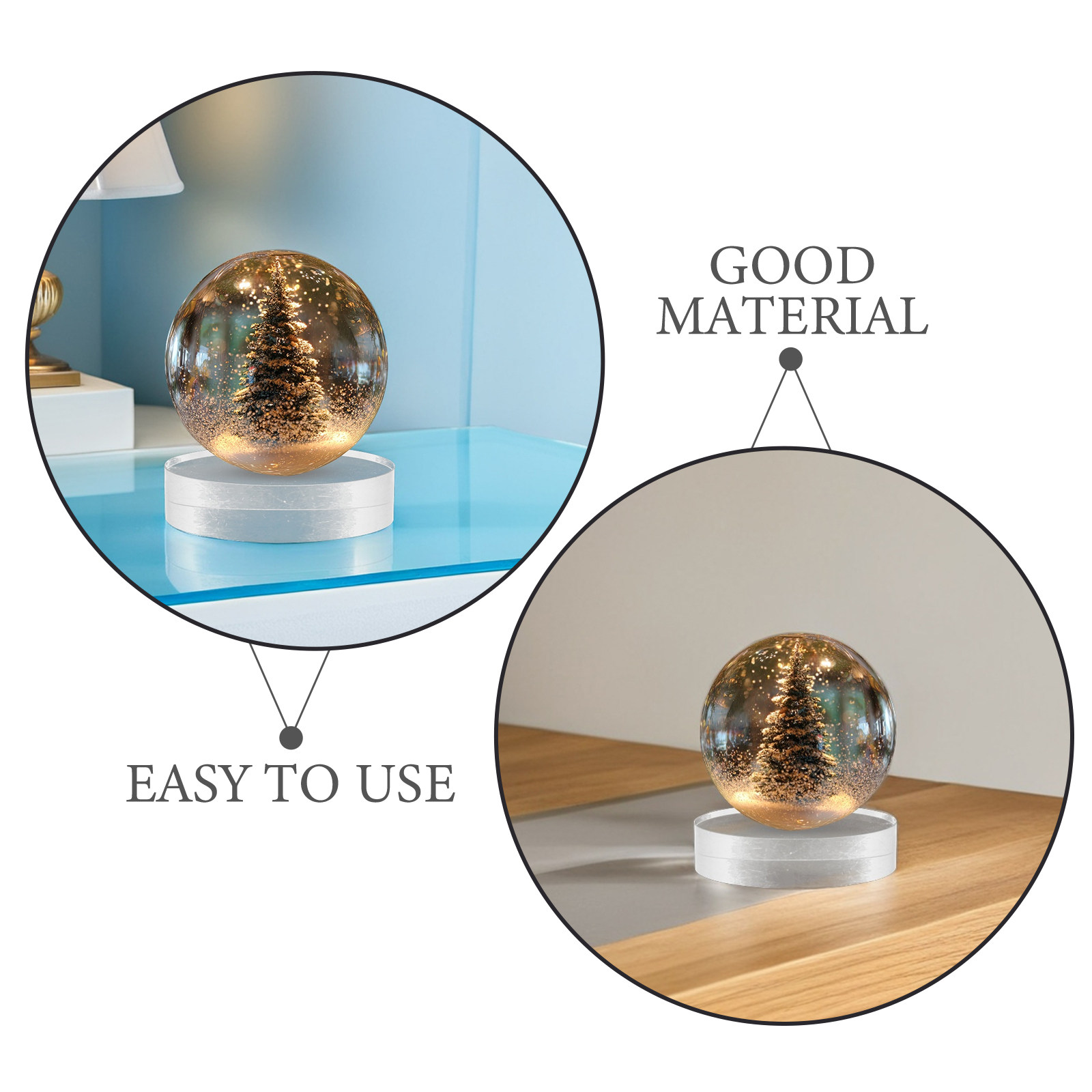 2 stuks transparant rond glaze - Book Weight Glass recensie en prijs